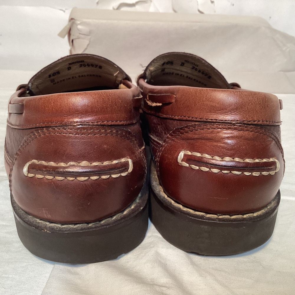Handsewn L.L. Bean Allagash Bison Brown Leather Penny Loafers Men’s Size 10 1/2 - Picture 10 of 10